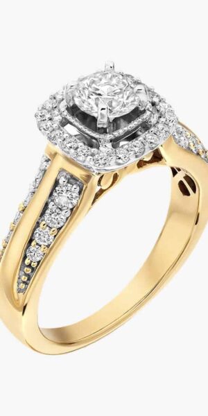 Band Ring in Platinum With Diamonds