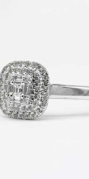 Infinity X.O Diamond Ring in Sterling Silver